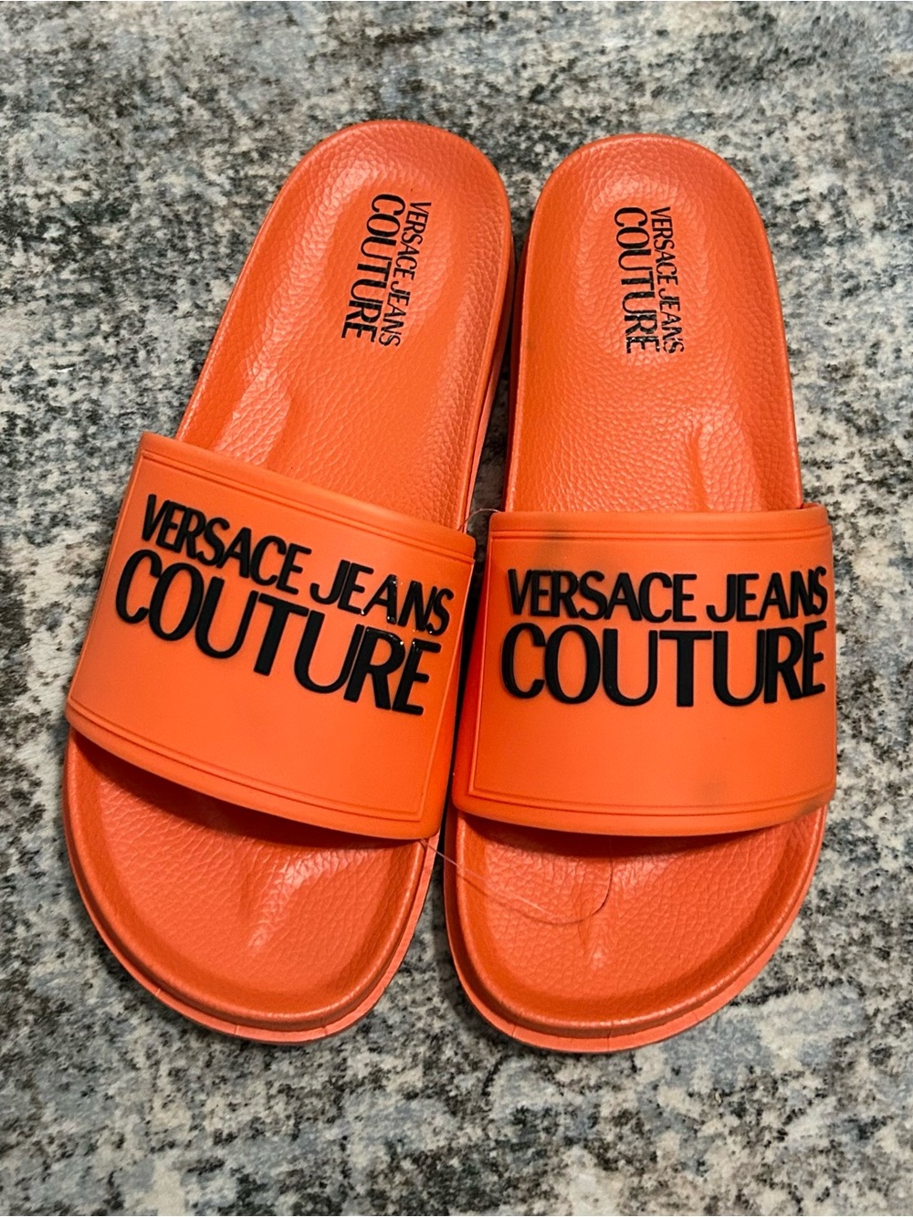 Versace Jeans Couture Orange Logo Slides